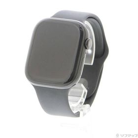 〔中古〕Apple(アップル) Apple Watch Series 10 GPS 46mm ジェットブラックアルミニウムケース ブラックスポーツバンド〔344-ud〕