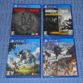 PS4ソフト４本セット レインボーシックス シージ アドバンスエディション EARTH DEFENSE FORCE：IRON RAIN Horizon Zero Dawn EVOLVE