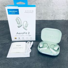 ワイヤレスイヤホン 【中古】動作保証 Anker アンカー soundcore AeroFit 2 サウンドコア エアロフィット シルバーグリーン / 513353