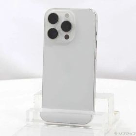 〔中古品〕 iPhone15 Pro 256GB ホワイトチタニウム MTUD3J／A SIMフリー【344】