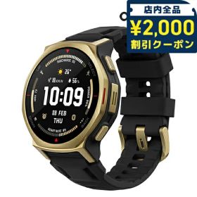 ＼2000円OFFクーポン+さらに9倍／ アマズフィット T-Rex 3 Pro 44mm 充電式クォーツ スマートウォッチ ブランド メンズ レディース チタン Bluetooth Amazfit SP170079-C238 デジタル ブラックゴールド 黒