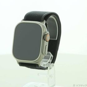 〔中古〕Apple(アップル) Apple Watch Ultra 2 GPS + Cellular 49mm ナチュラルチタニウムケース ブラックトレイルループ〔348-ud〕