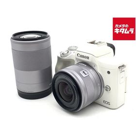 【中古】 【良品】 キヤノン EOS Kiss M2 ダブルズームキット ホワイト