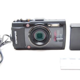 ★美品 OLYMPUS STYLUS TG-3 Tough ブラック 1600万画素CMOS F2.0 15m防水 100kgf耐荷重 GPS+電子コンパス&内蔵Wi-Fi TG-3 BLK★