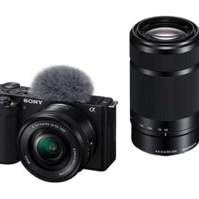 新品 SONY VLOGCAM ZV-E10Y BQ ダブルズームレンズキット ブラック｜APS-Cセンサー搭載・4K動画対応｜背景ぼけ・商品レビューモード・瞳AF｜Vlog・YouTube・ライブ配信に最適
