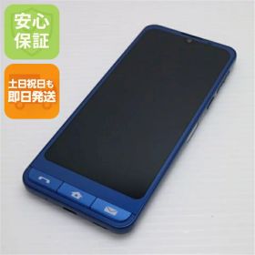 【中古】安心保証 美品 SoftBank シンプルスマホ6 A201SH インディゴブルー スマホ 白ロム 中古土日祝発送OK