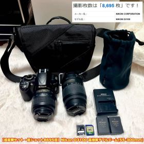 Nikon D3100 高倍率ダブルズーム★低ショット8695回