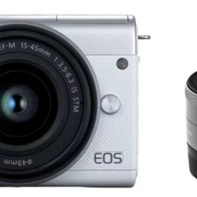 【中古】Canon ミラーレス一眼カメラ EOS M200 ダブルレンズキット ホワイト EOSM200WH-WLK