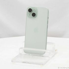 〔中古〕Apple(アップル) iPhone15 128GB グリーン MTMM3J／A SIMフリー 〔ネットワーク利用制限▲〕〔262-ud〕