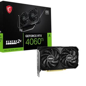 MSI GeForce RTX 4060 Ti 8G VENTUS 2X BLACK E1 OC デュアルファン 2スロットサイズ PCIe4.0接続 グラフィックスカード VD8839