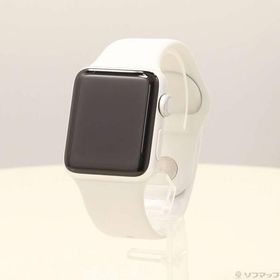 〔中古〕Apple(アップル) Apple Watch Series 3 GPS 38mm シルバーアルミニウムケース ホワイトスポーツバンド〔247-ud〕