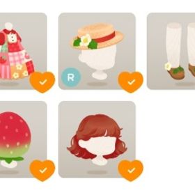 アイテム8点 摘みたてゆるウェーブボブ1点＋イチゴジャムの瞳1点＋他6点 | リヴリーアイランドのアイテム、RMTの販売・買取一覧