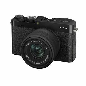 【中古】【非常に良い】富士フイルム(FUJIFILM) ミラーレスデジタルカメラ FUJIFILM X-E4 レンズキット ブラック (XC15-45) F X-E4LK-1545-B