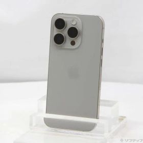 〔中古品〕 iPhone15 Pro 128GB ナチュラルチタニウム MTU93J／A SIMフリー【348】
