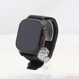 〔中古〕Apple(アップル) Apple Watch Ultra 2 GPS + Cellular 49mm ブラックチタニウムケース ブラックトレイルループ〔368-ud〕