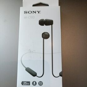 ソニー ワイヤレスイヤホン WI-C100:Bluetooth対応/25時間スタミナ/IPX4防滴/DSEE搭載 ブラック WI-C100