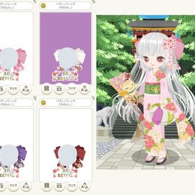 お正月 ４ ☆ 振袖（紗綾）、和風コサージュ（千代花）、着流し（雷神L）、和かんざし（いろは） | ニコッとタウン(ニコタ)のアカウントデータ、RMTの販売・買取一覧