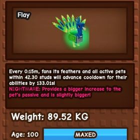 【庭を成長させる】Huge Nightmare Peacock 無言購入⭕️ | ロブロックス(ROBLOX)のアカウントデータ、RMTの販売・買取一覧