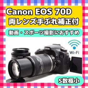 ショット極小❤️Canon EOS 70D❤️Wi-Fi&手ぶれ補正❤️一眼レフ