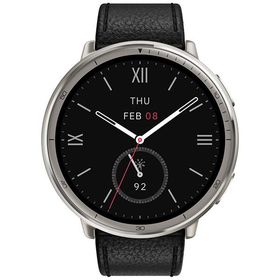 Zepp Health Active2R スマートウォッチ Amazfit Active 2 Round 44mm プレミアムバージョン ブラックレザー