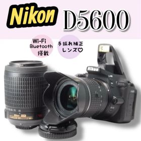 美品Nikon D5600 ダブルレンズ Wi-Fi・Bluetooth機能搭載