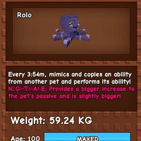 庭を成長させる ナイトメア変異 Mimic Octopus | ロブロックス(ROBLOX)のアカウントデータ、RMTの販売・買取一覧