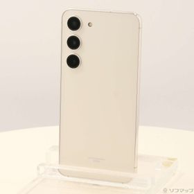 (中古)SAMSUNG Galaxy S23 256GB クリーム SCG19 au SIMフリー(196-ud)