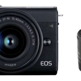 【中古】Canon ミラーレス一眼カメラ EOS M200 ダブルレンズキット ブラック EOSM200BK-WLK