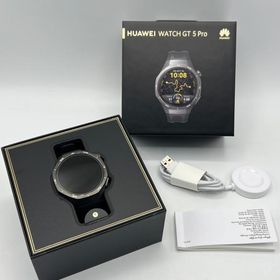 ボーナスストア+5％【美品】HUAWEI WATCH GT 5 PRO 46mm VLI-B29 ブラック スマートウォッチ ファーウェイウォッチ 本体