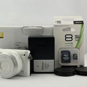 ★極上美品★ ニコン NIKON 1 S2 ホワイト 1 NIKKOR 10-30mm F3.5-5.6 VR ★元箱、バッテリー、充電器、MICRO SDHC カード★ #1108-1