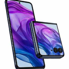 【中古】【安心保証】 motorola razr 50 ultra[256G] SoftBank ミッドナイトブルー