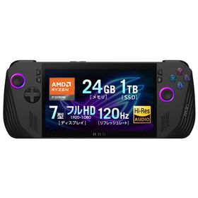 ポータブルゲーミングPC ASUS ROG Ally X [CPU：Ryzen Z1 Extreme/メモリ：24GB/SSD：1TB] (ブラック) PCハード