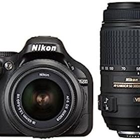 【中古】Nikon デジタル一眼レフカメラ D5200 ダブルズームキット AF-S DX NIKKOR 18-55mm f/3.5-5.6G VR/ AF-S DX NIKKOR 55-300mm f/4.5-5.6G ED VR ブ