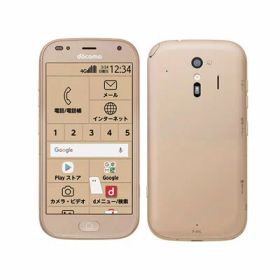 【SIMロック解除済】【ネットワーク利用制限▲】docomo らくらくスマートフォン me F-01L ゴールド FUJITSU 当社3ヶ月間保証 中古 イオシス