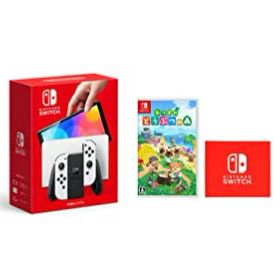 【クーポン配布中】 Nintendo Switch(有機ELモデル) Joy-Con(L)/(R) ホワイト+あつまれ どうぶつの森 -Switc