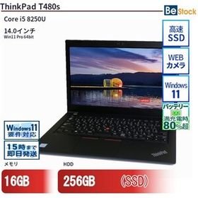 中古 ノートパソコン Lenovo レノボ ThinkPad T480s 20L8SAYE00 Core i5 メモリ：16GB 6ヶ月保証