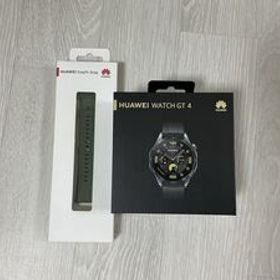 【美品】HUAWEI WATCH GT4／2024年購入・ロングバッテリー・人気モデル・睡眠分析◎ 替えのグリーンベルト付