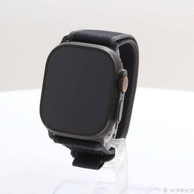 〔中古〕Apple(アップル) Apple Watch Ultra 2 GPS + Cellular 49mm ブラックチタニウムケース ブラックトレイルループ〔377-ud〕