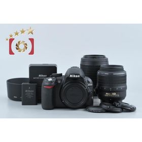 【中古】Nikon ニコン D3100 ダブルズームキット ブラック シャッター回数僅少