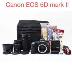 美品 Canon EOS 6D Mark II標準&望遠ダブルレンズセット