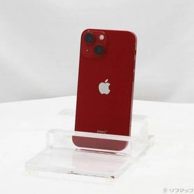 〔中古〕Apple(アップル) iPhone13 mini 128GB プロダクトレッド NLJG3J／A SIMフリー 〔ネットワーク利用制限▲〕〔258-ud〕