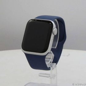 〔中古〕Apple(アップル) 〔展示品〕 Apple Watch SE 第2世代 GPS 40mm シルバーアルミニウムケース デニムスポーツバンド〔352-ud〕