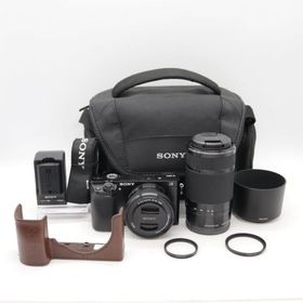 SONY ミラーレス一眼 α6000 ダブルズームレンズキット E PZ 16-50mm F3.5-5.6 OSS + E 55-210mm F4.5-6.3 OSS ブラック ILCE-6000Y B