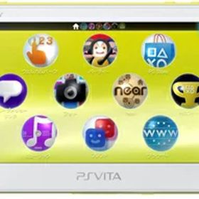 【中古】 PlayStation Vita Wi-Fiモデル ライムグリーン/ホワイト (PCH-2000ZA13)【メーカー生産終了】