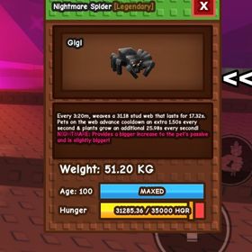 庭を成長させる デカぺ nightmarespider＆Bat | ロブロックス(ROBLOX)のアカウントデータ、RMTの販売・買取一覧