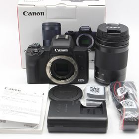 キヤノン(Canon)の【美品】Canon EOS Kiss M EF-M18-150 IS STM レンズキット ブラック ミラーレス一眼カメラ キヤノン 本体(ミラーレス一眼)