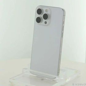 【中古】Apple(アップル) iPhone15 Pro Max 256GB ホワイトチタニウム MU6Q3J／A SIMフリー 【348-ud】