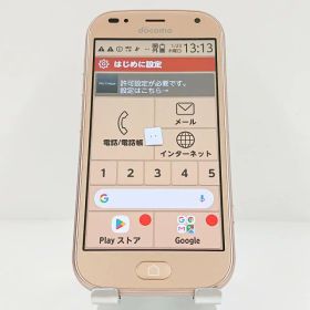 らくらくスマートフォン me F-01L ドコモ ゴールド 送料無料 本体 c09551 【中古】