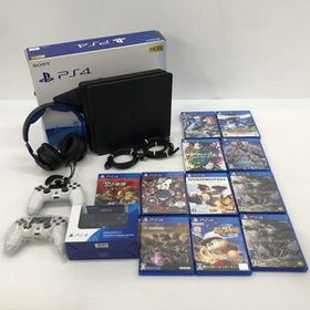 TEI【現状渡し品】PS4 1TB (CUH-2100BB01)・周辺機器・ソフト(モンハン、パワプロなど)まとめセット 動作未確認〈033-251110-KS-07-TEI〉