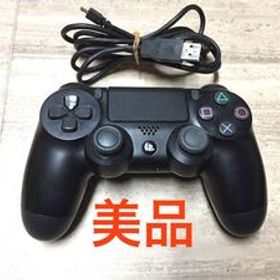 ★美品即決★PS4 SONY純正品 コントローラー デュアルショック4 後期型 ケーブル付 ブラック★